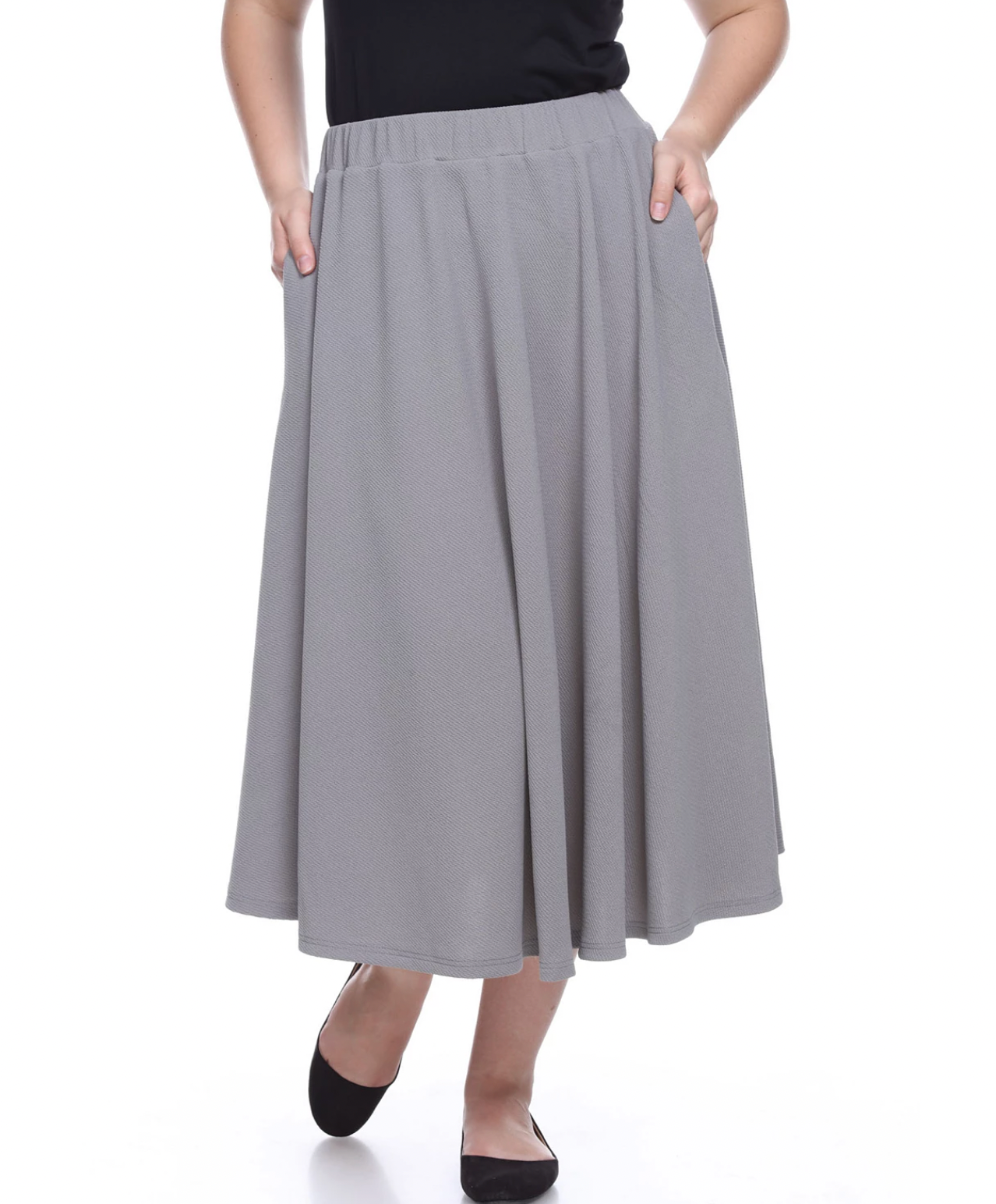 Urban Coco High Waist Pleated Midi Skirt