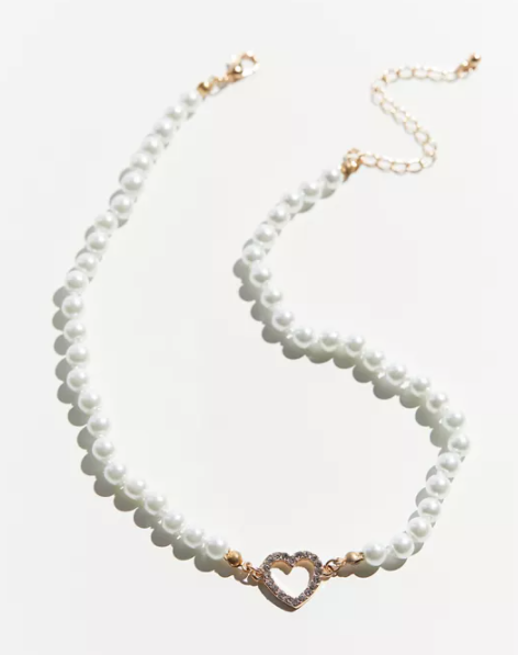 Urban Outfitters Dolly Pearl Charm Necklace