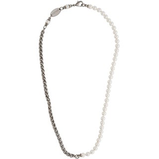 Silver Military Pearls Necklace