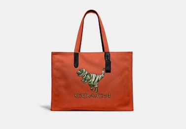 100 Percent Recycled Tote 42 With Mummified Rexy