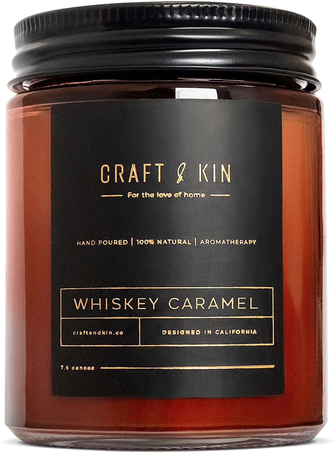 Whiskey caramel scented candle