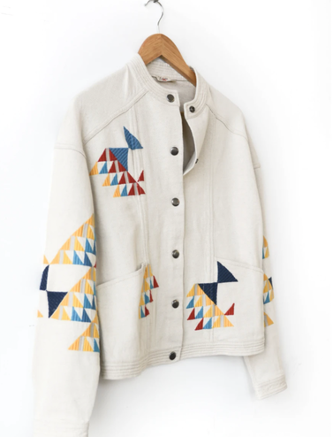 B.Yellowtail Star Quilt Embroidered Jacket