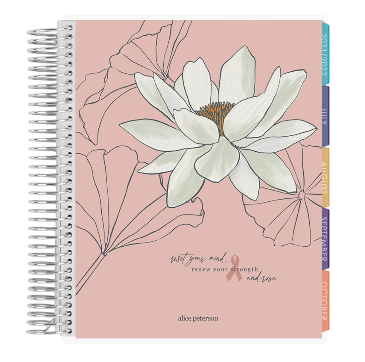 Erin Condren Pink Flora Lotus Planner