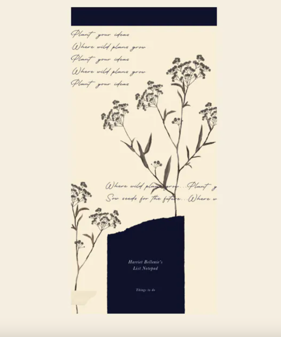 Garden Strolls List Notepad