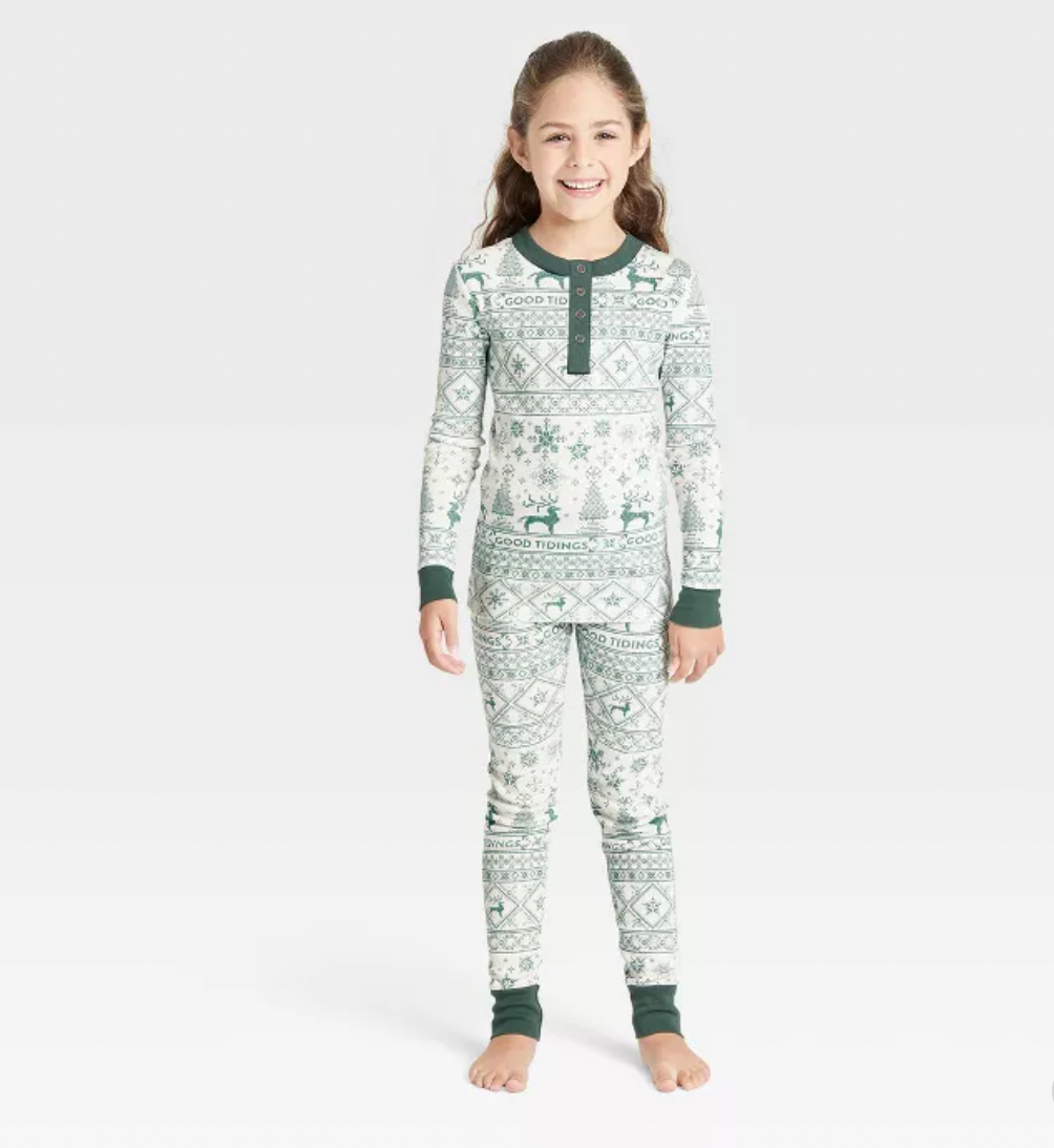 Kids' Reindeer Good Tidings 2pc Pajama Set