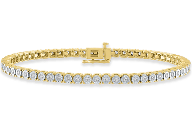 Macy's Diamond Tennis Bracelet (1 ct. t.w.) in Sterling Silver, 14k Gold-Plated Sterling Silver, or 14k Rose Gold-Plated Sterling Silver