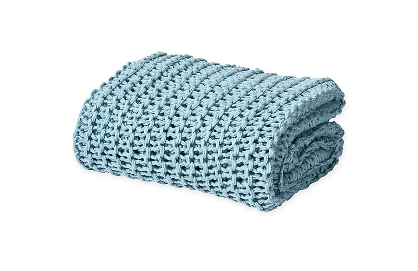 Oscar/Oliver Luca Chunky Knit Throw Blanket