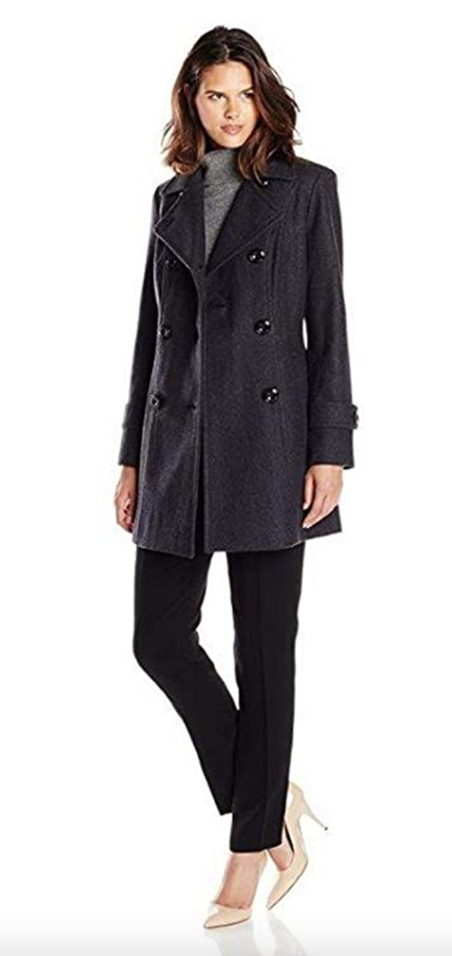 Anne Klein Classic Double Breasted Coat
