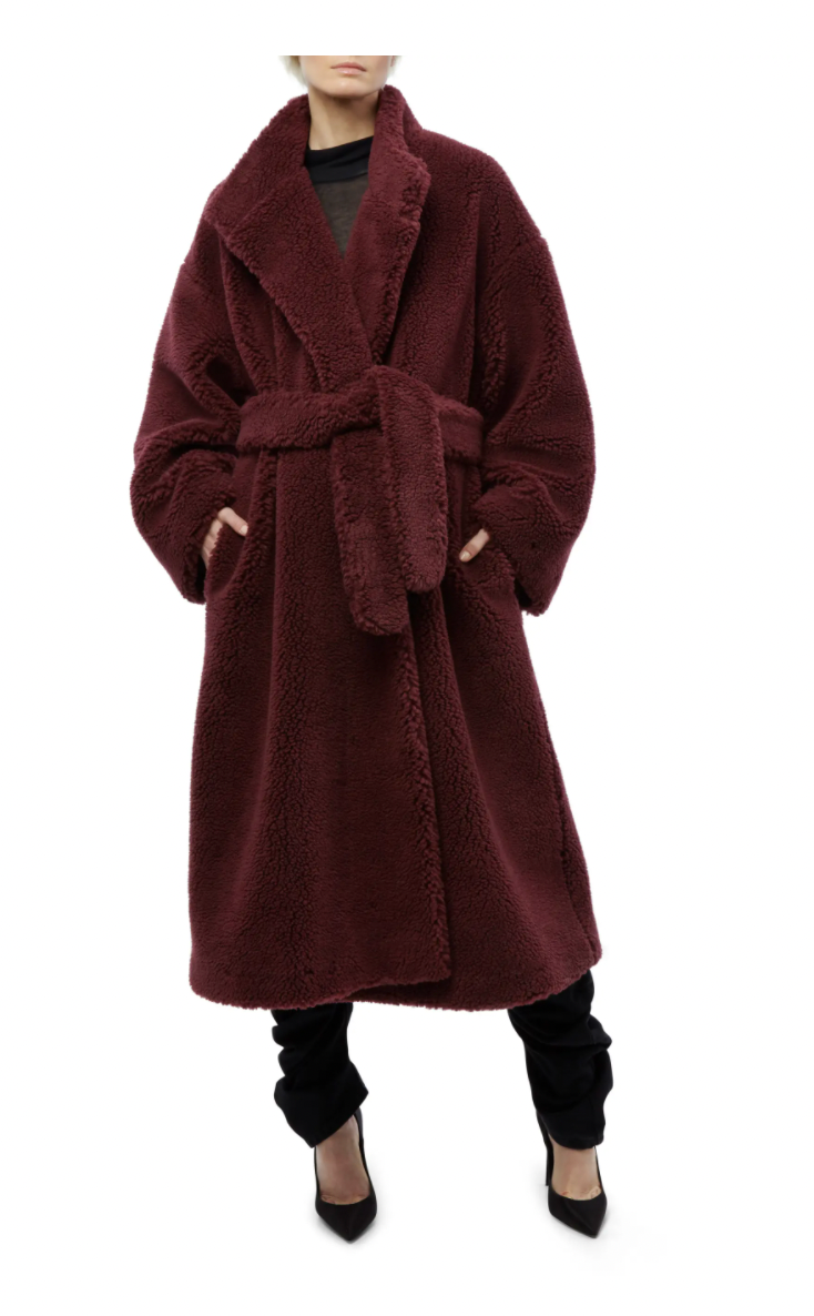 Apparis Subi Faux Fur Wrap Teddy Coat