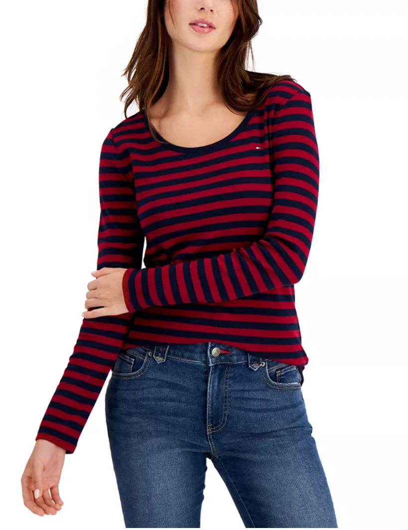 Tommy Hilfiger Cotton Striped Long-Sleeve T-Shirt