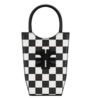 Fei Mini Tote Bag in Checkerboard, Black & White