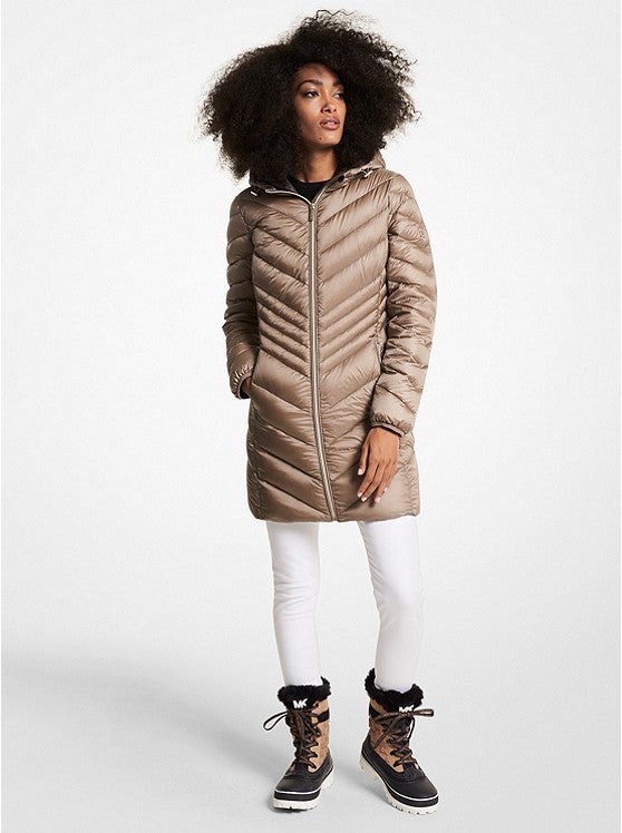 Michael Kors Quilted Nylon Packable Puffer Coat