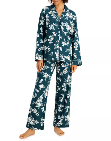 Charter Club Printed Cotton Flannel Pajama Set