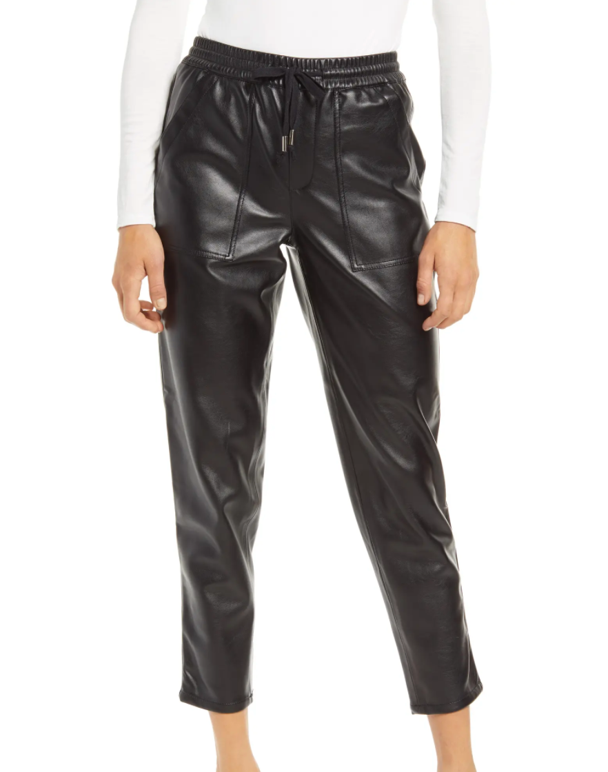 No Guidance Ankle Faux Leather Pants