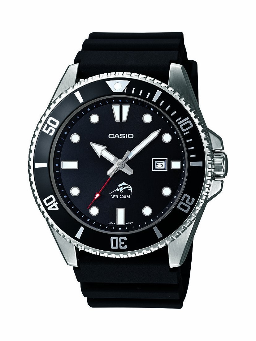 Casio black dive-style sport watch
