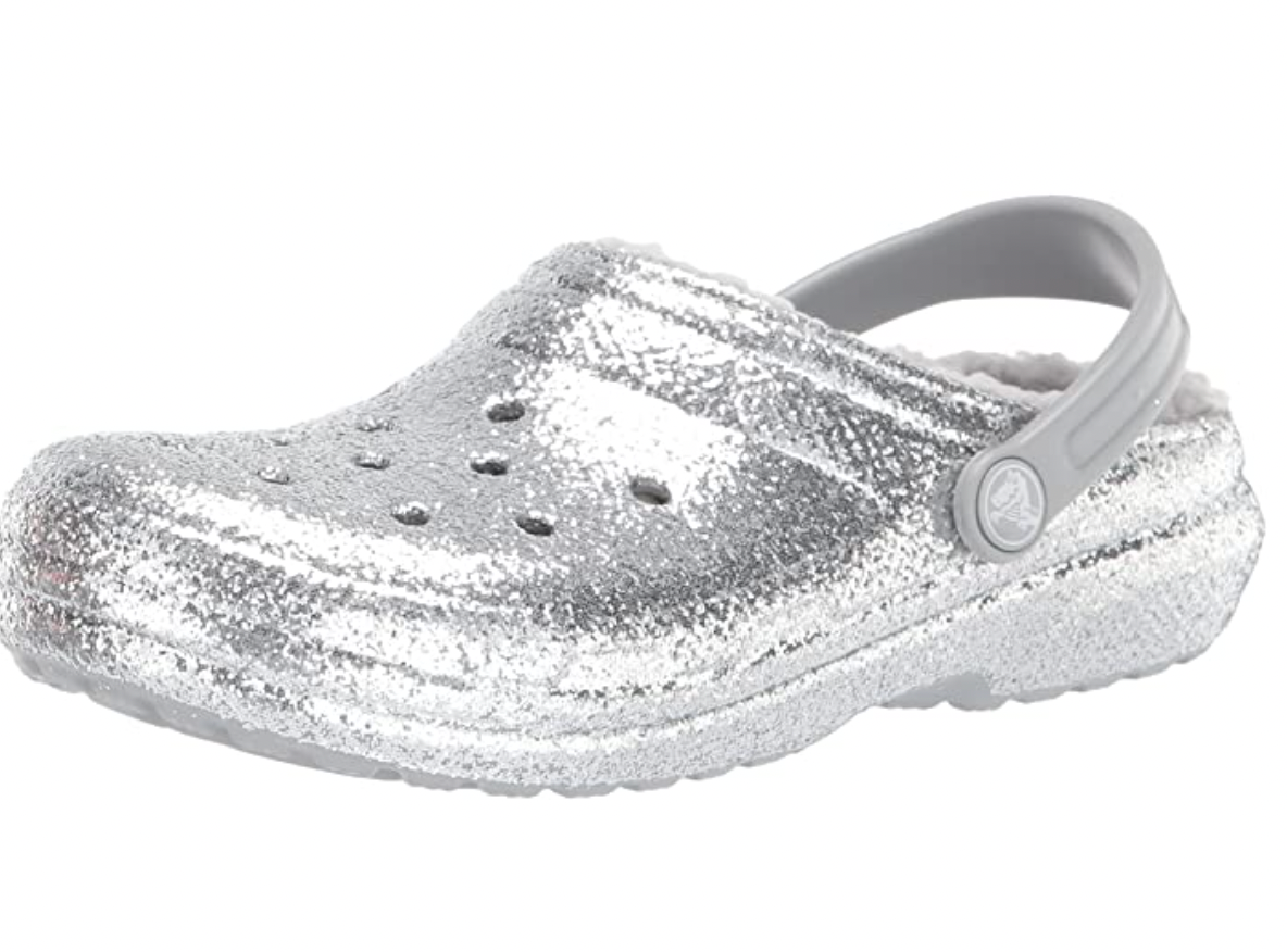 Crocs Kids' Classic Glitter Lined Clog