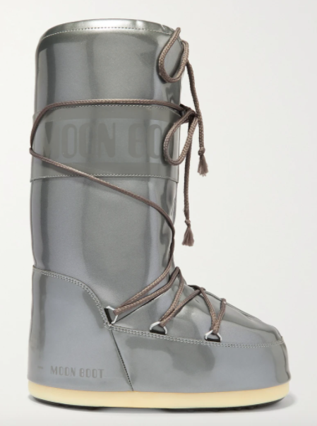 Moon Boot Glance Metallic Rubber Snow Boots