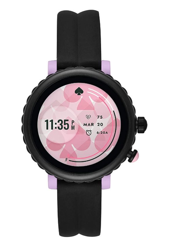 Kate Spade New York Women's Scallop 2 Black Silicone Band Touchscreen Smartwatch 