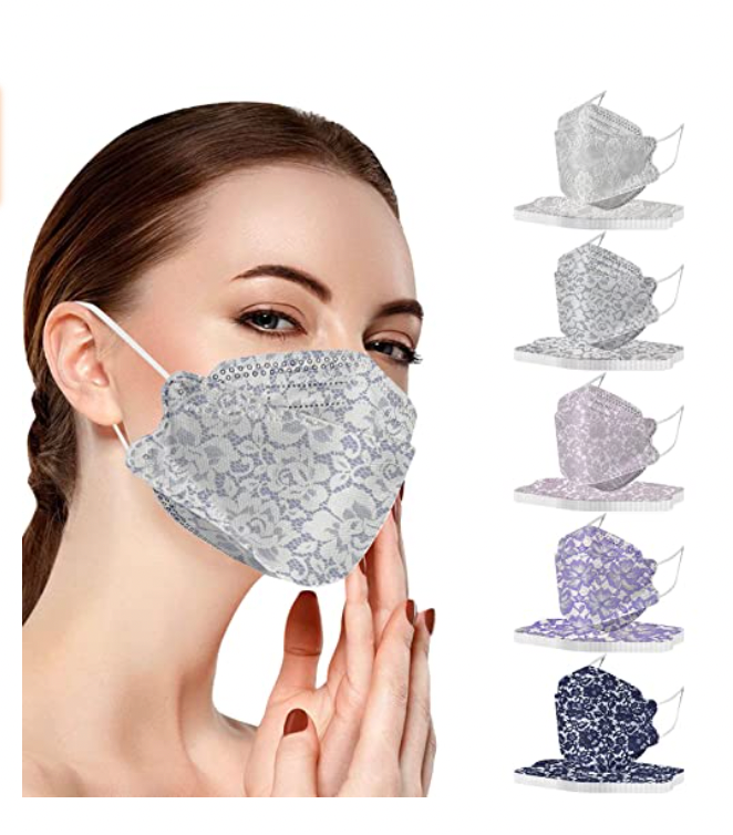 KF94 Disposable Floral Face Masks