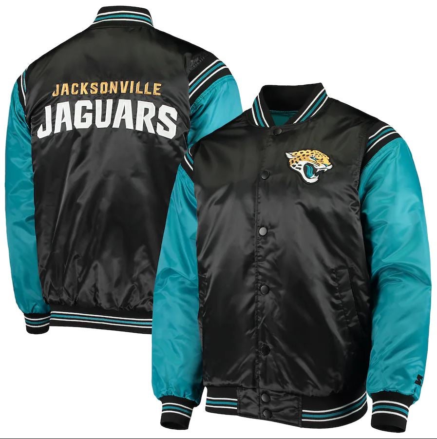 Jacksonville Jaguars Starter Enforcer Satin Varsity Jacket