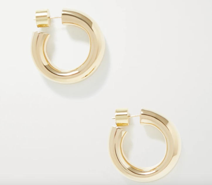 Jennifer Fisher Kevin Huggies Gold-Plated Hoop Earrings
