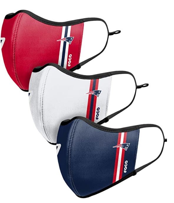 New England Patriots Reusable Face Mask 3-Pack