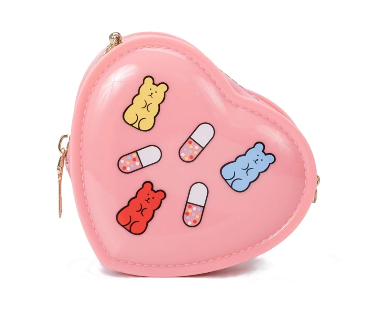 Pink Jelly Bear Pill Mini Purse