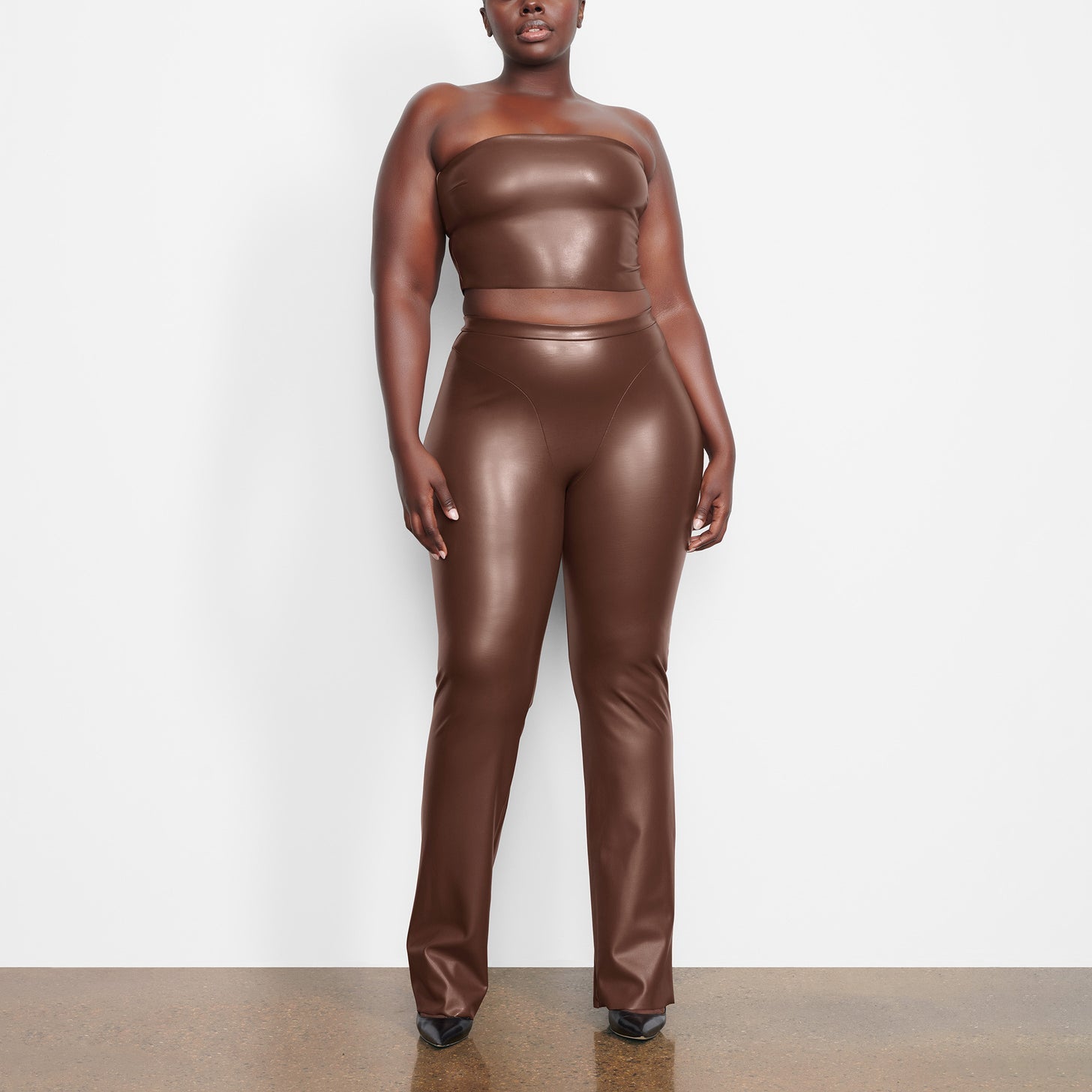 SKIMS Launches Faux Leather Collection: Channel Kim Kardashian's Signature  Look | Entertainment Tonight