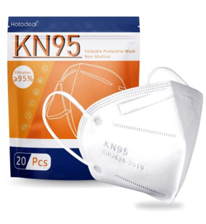 Hotodeal KN95 Face Mask 20 PCS,5 Layers Cup Dust Mask