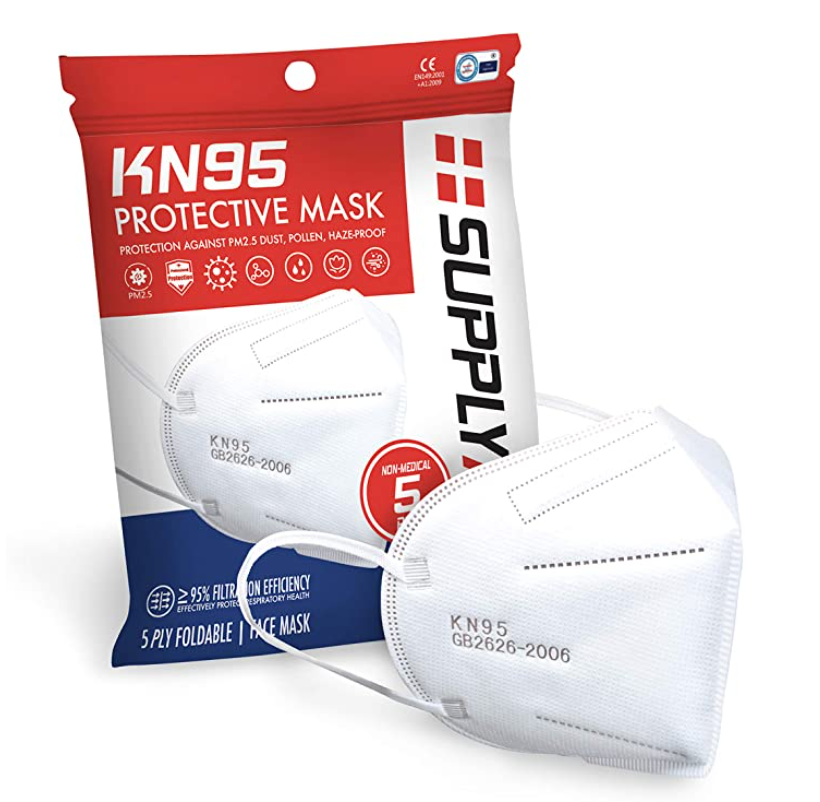 SupplyAID RRS-KN95-5PK KN95 Face Mask