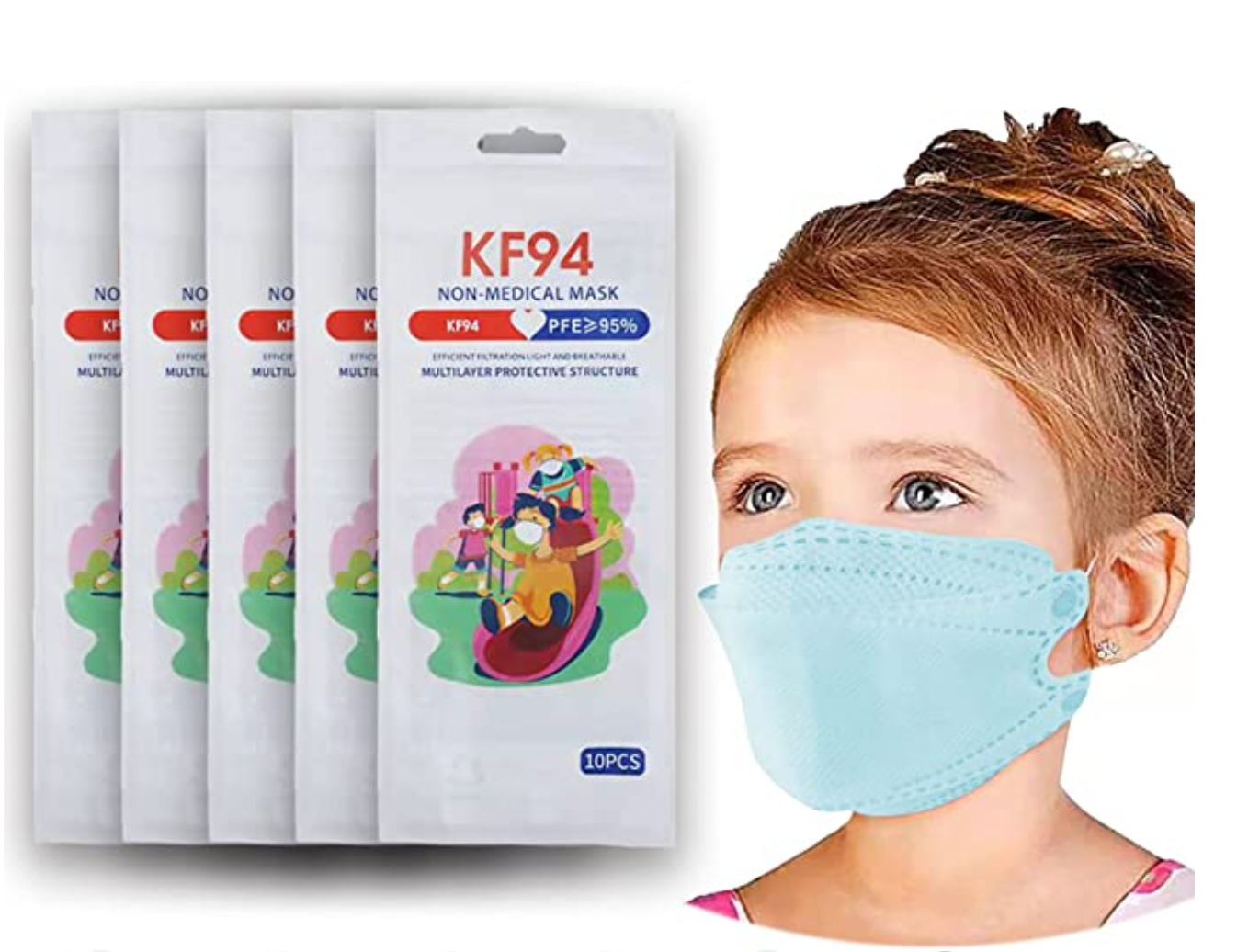 XVTRU Kids KF94 Mask 50 PCS