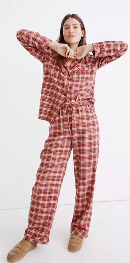 Flannel Bedtime Pajama Set in Beiling Plaid