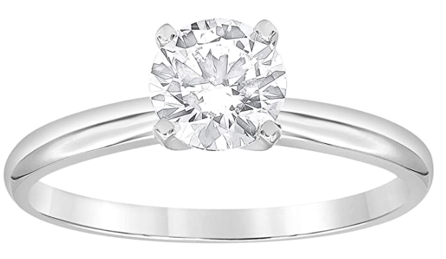 Houston Diamond District Lab Grown Diamonds Solitaire Engagement Ring 