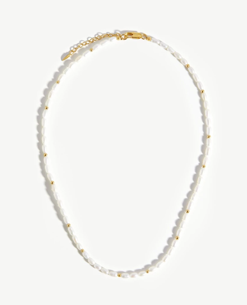 Missoma Short Seed Pearl Beaded Necklace