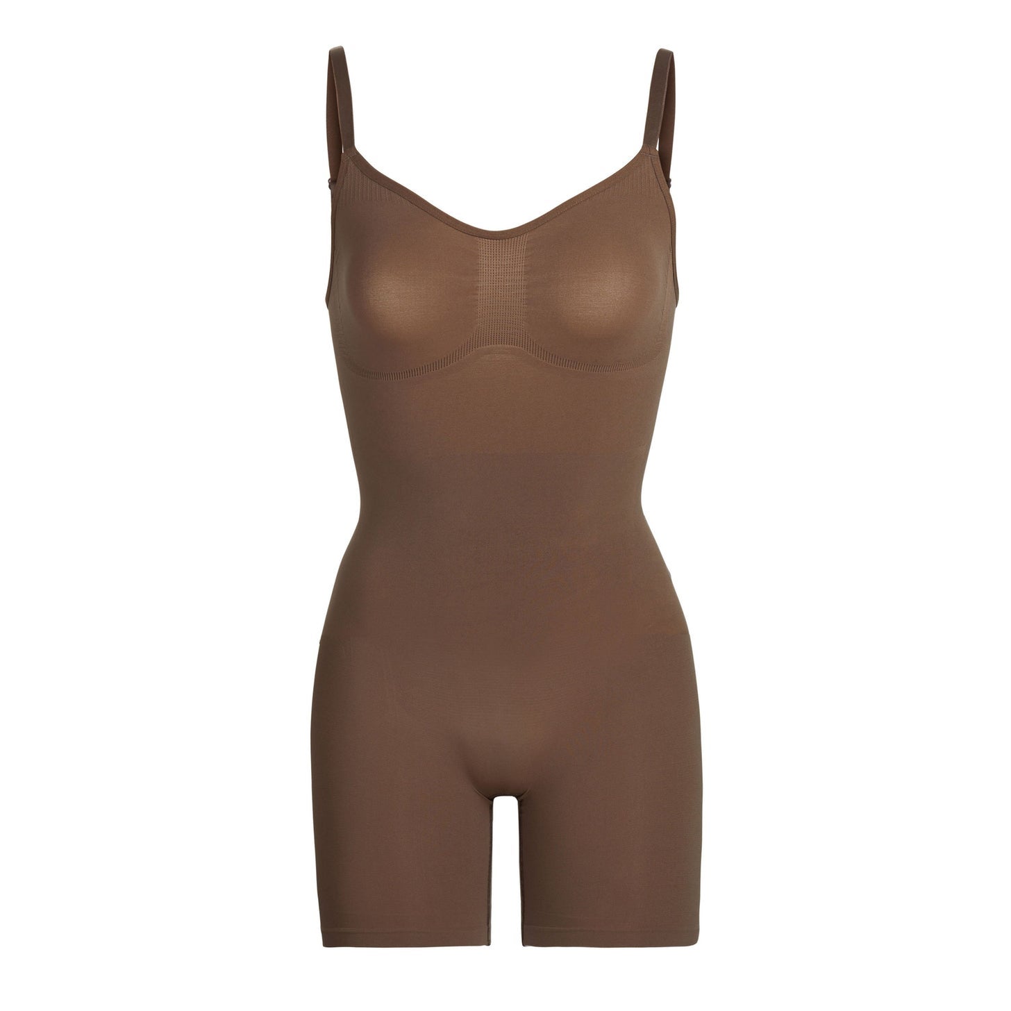 Sculpting Bodysuit Mid Thigh With Open Gusset in Oxide