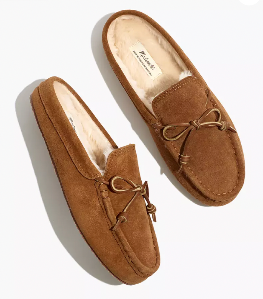 Suede Moccasin Scuff Slippers
