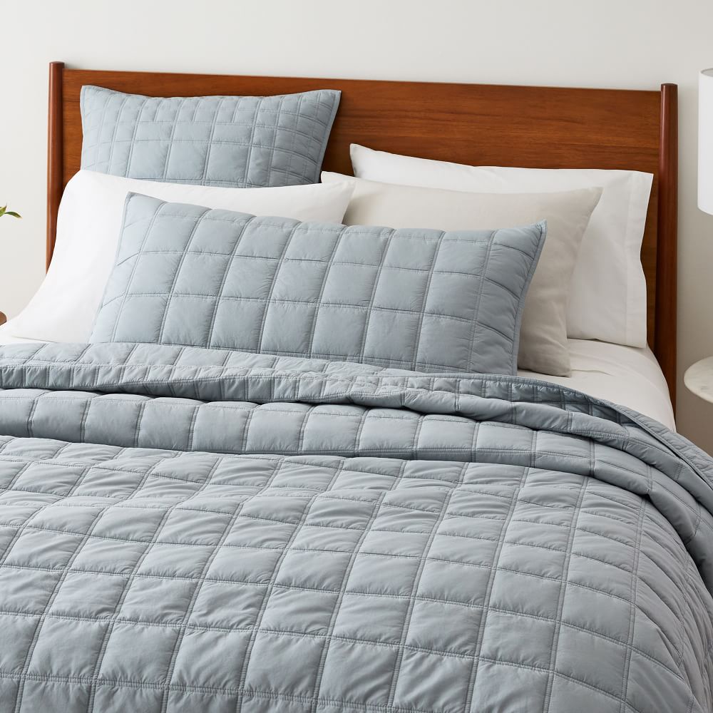 Organic Washed Cotton Percale Lightweight Quilt & Shams