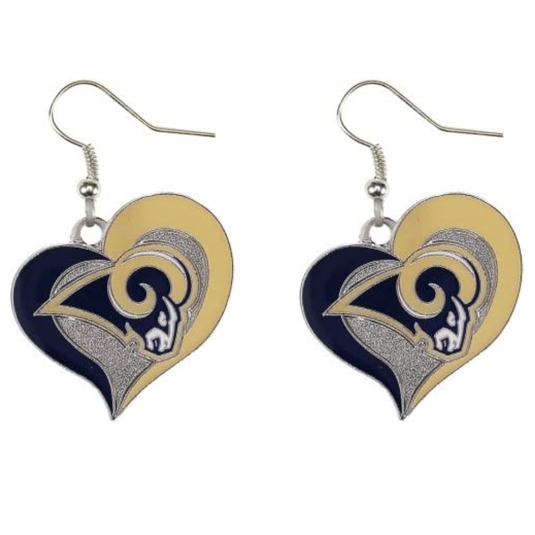 Aminco NFL Swirl Heart Earrings
