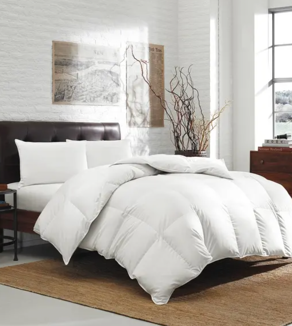 Eddie Bauer Oversized White Down Bafflebox Comforter