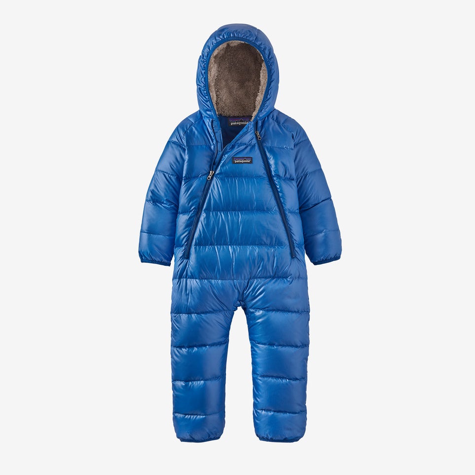 Patagonia Infant Hi-Loft Down Sweater Bunting in Bayou blue