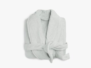 Classic Turkish Cotton Robe in Mineral White