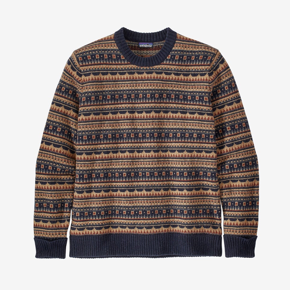 Patagonia Men's Recycled Wool Sweater in New Navy