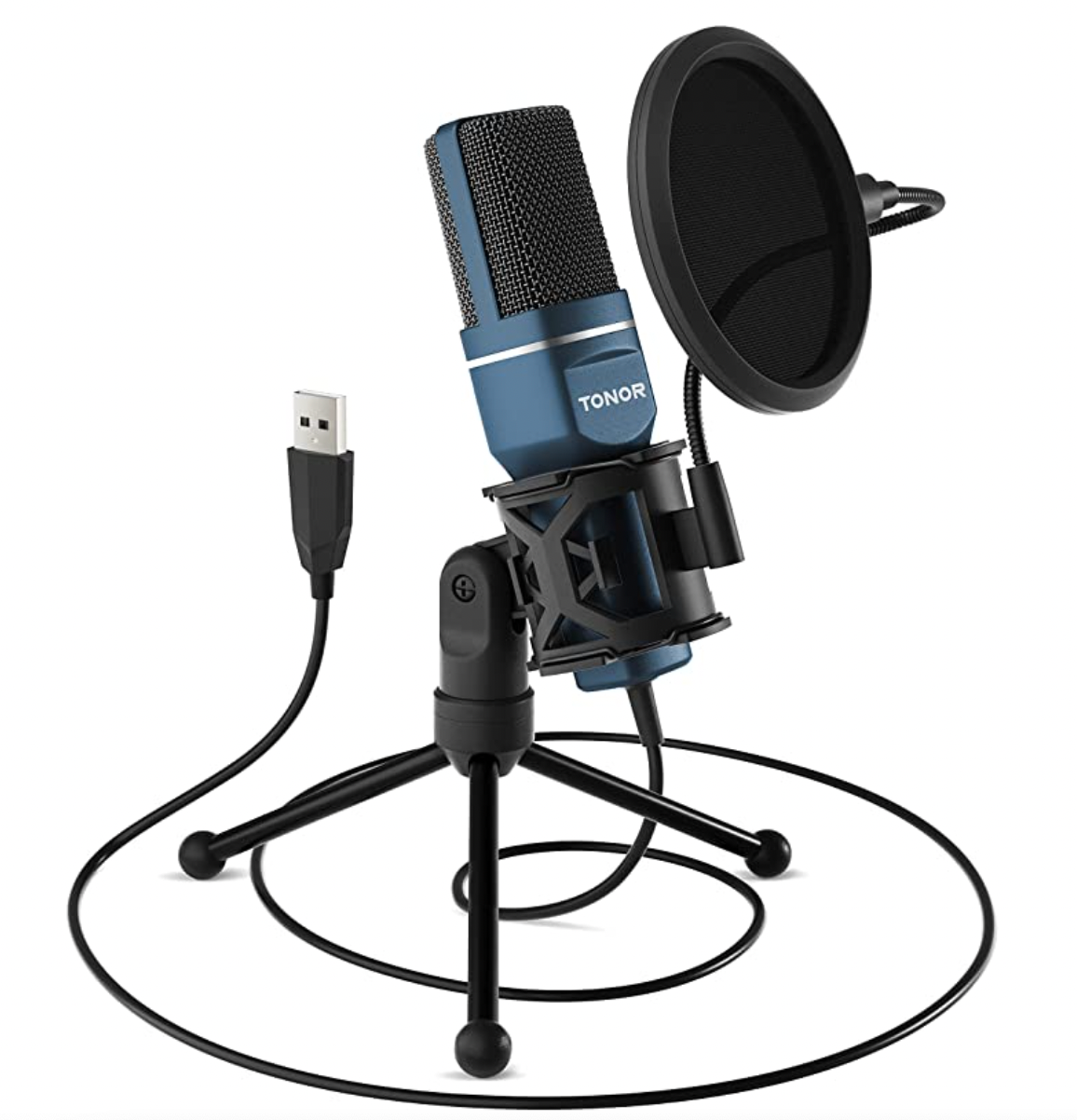 TONOR Computer Cardioid Condenser PC Gaming Mic with Tripod Stand