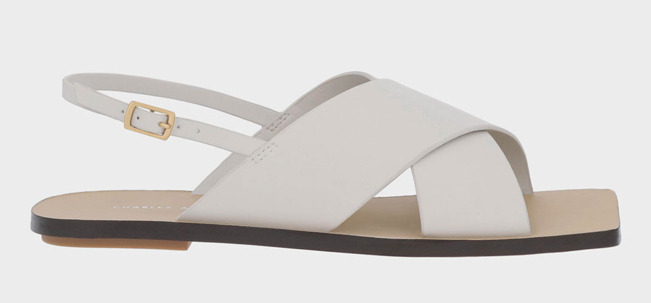 Charles & Keith Crossover Flat Slingback Sandals
