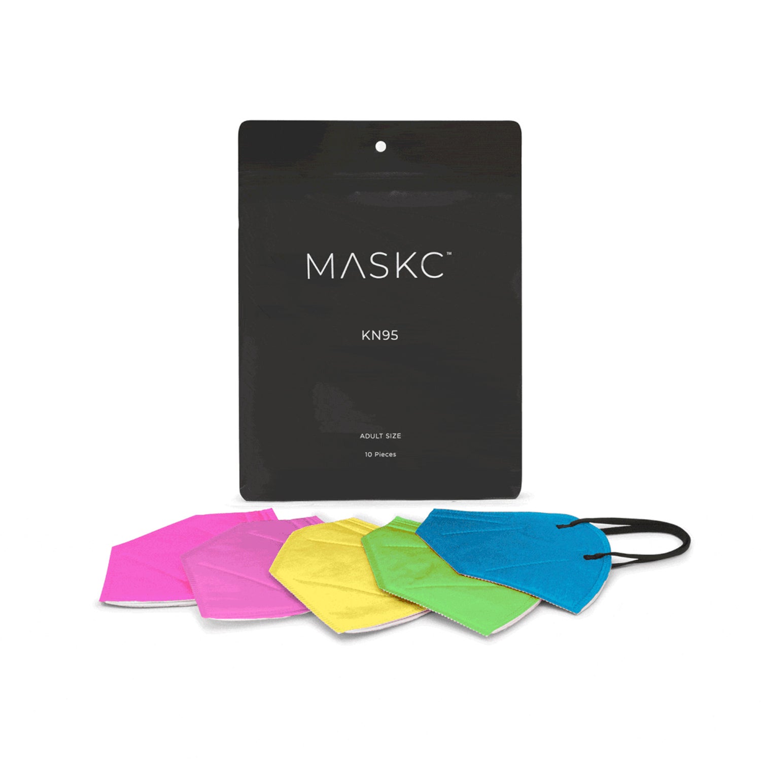 Electric Hues Variety KN95 Face Masks, 10 Pack 