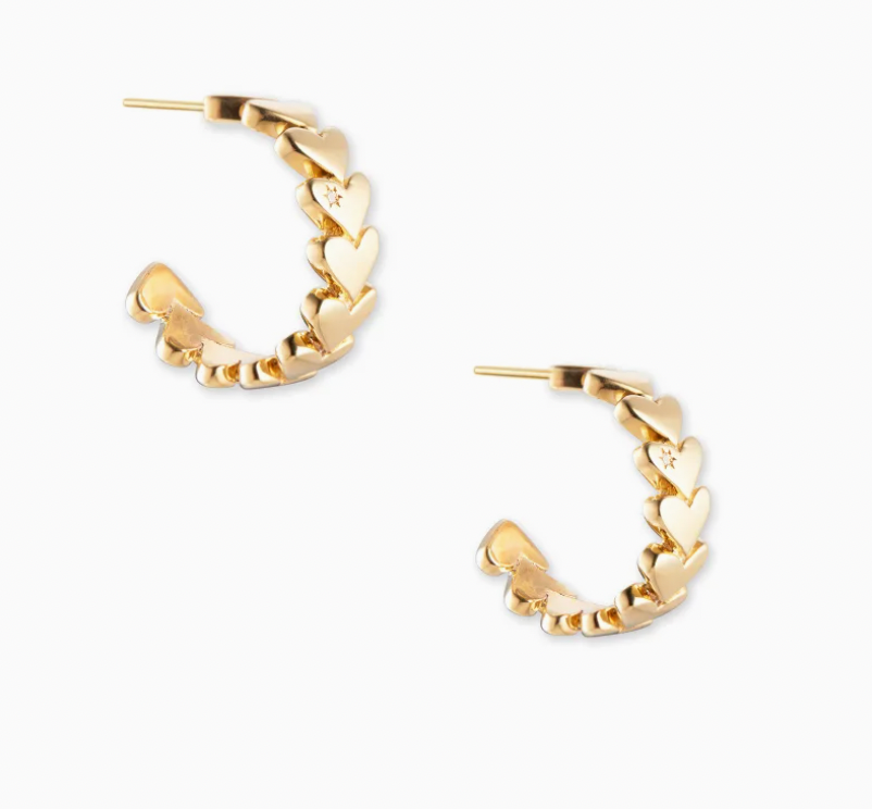 Angie Hoop Earrings In 18k Yellow Gold Vermeil