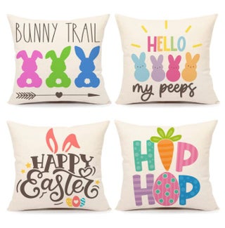 Bunny Trail Easter Pillow Covers