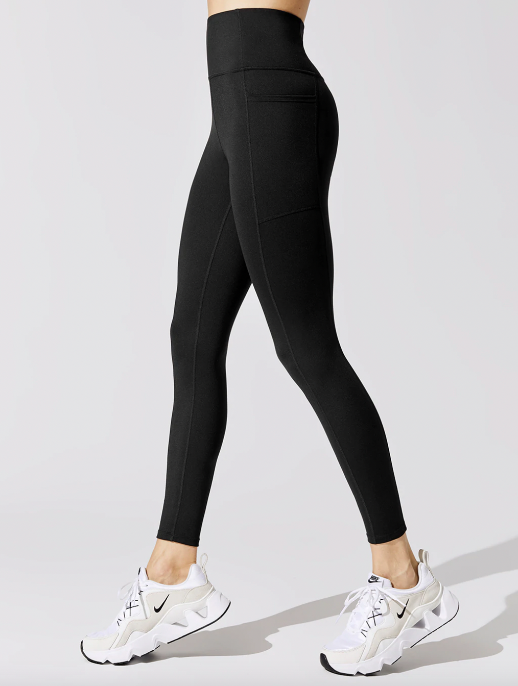 Carbon38 High Rise Legging With Pockets in Cloud Compression
