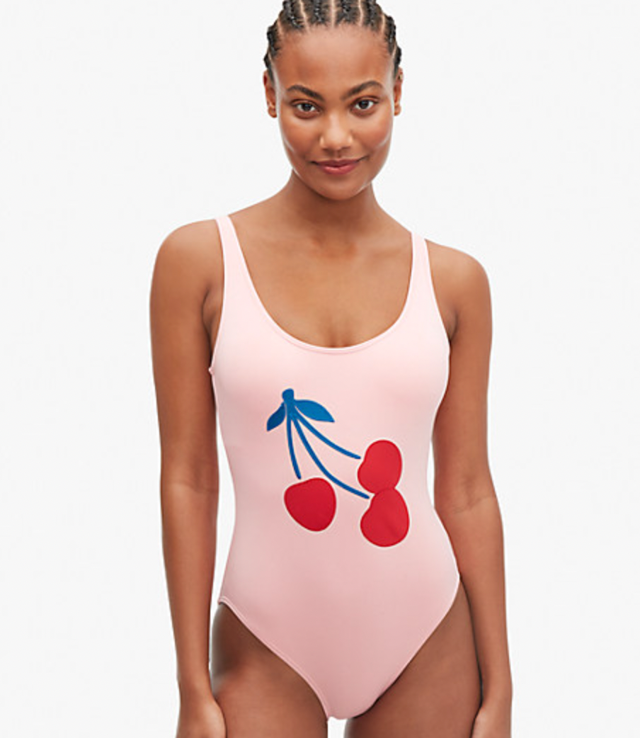 Cherry Toss Scoopneck One-Piece Swimsuit