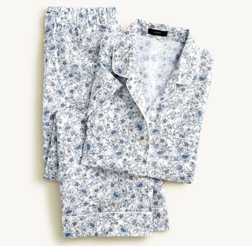 J.Crew Linen Short Sleeve Pajama Set